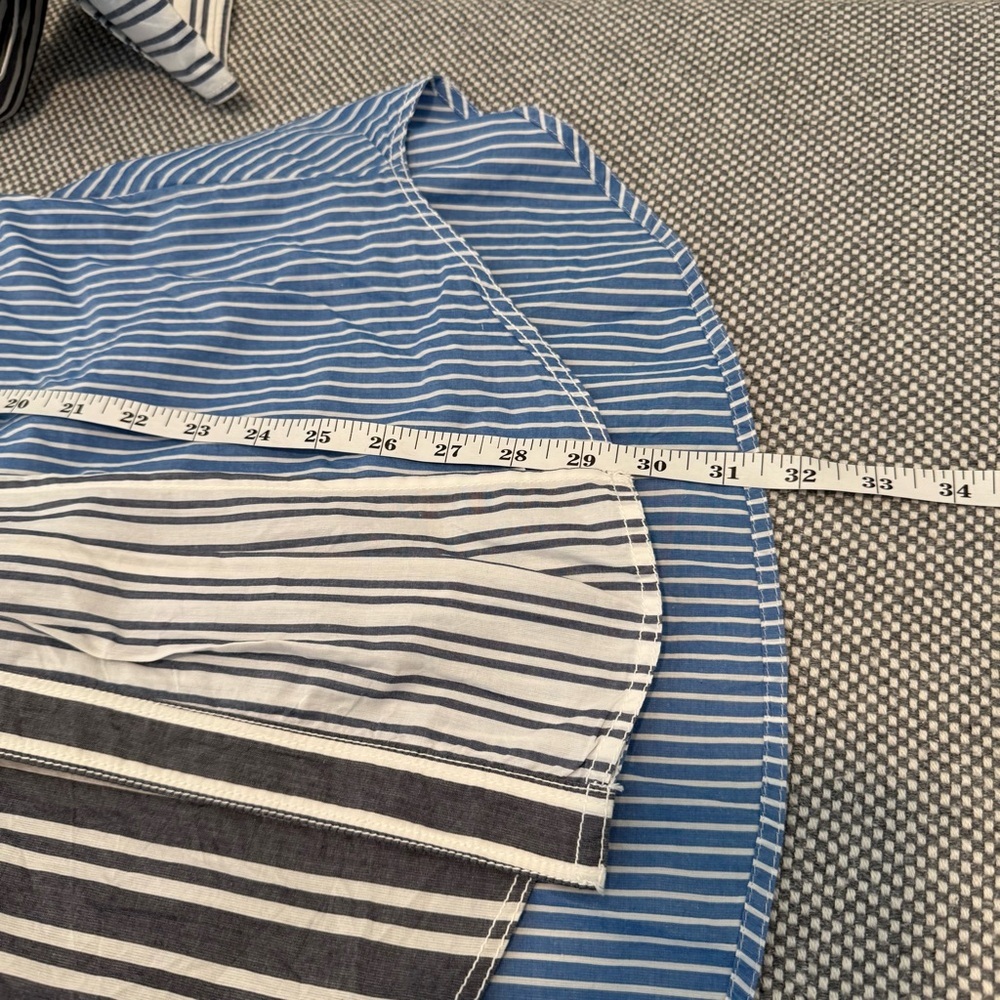 Pilcro Reworked Mixed Stripe Buttondown Shirt size L - Picture 12 of 12